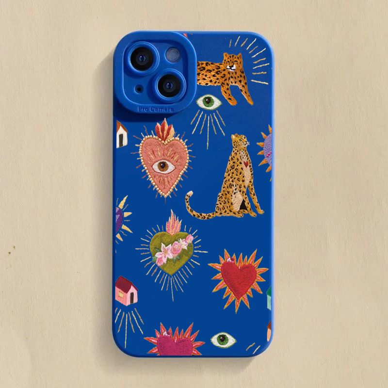 Samsung Galaxy S25 - Casing Ponsel Motif Mata Leopard Bunga