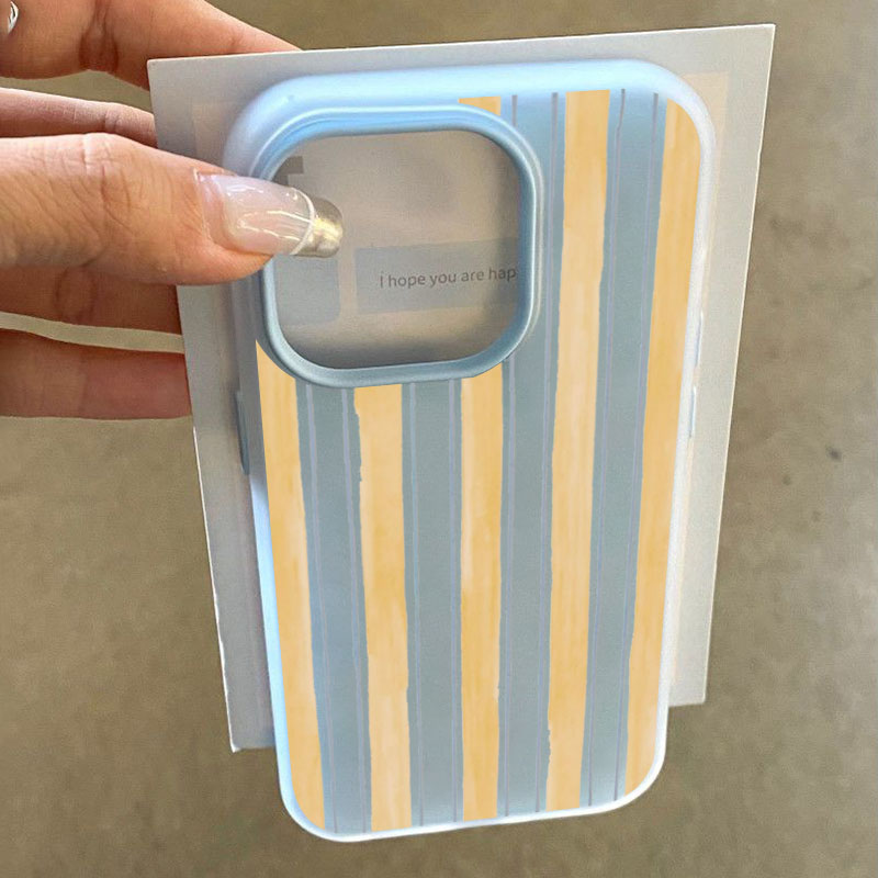Samsung Galaxy S25 - Casing Ponsel Bergaris Kuning Stylish Untuk