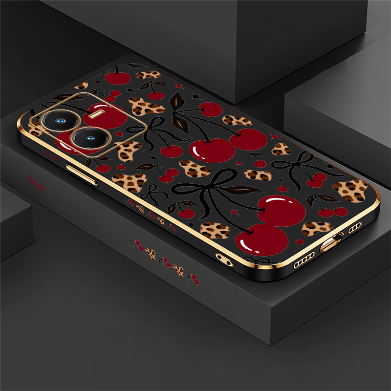 Vivo V40 - Casing Print Cherry Untuk Vivo V40