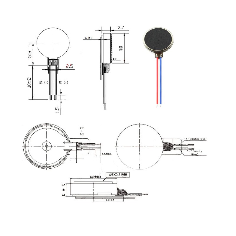 30 buah 10x2.7mm Motor getar M - Muscle Sensor Emg ulasan dan harga