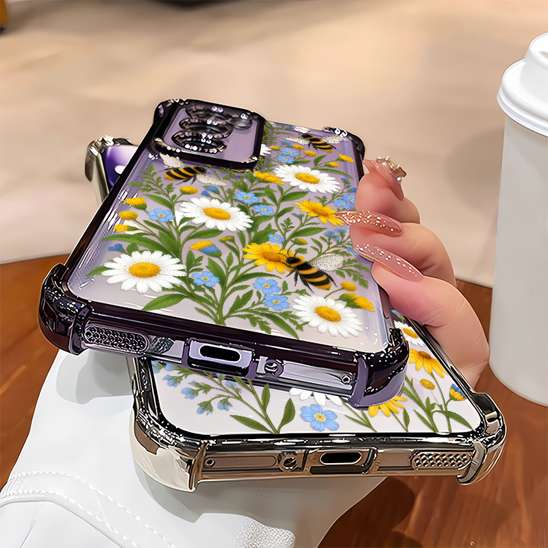 Casing Pola Bunga Daisy Lebah  - Oppo Reno 12 ulasan dan harga